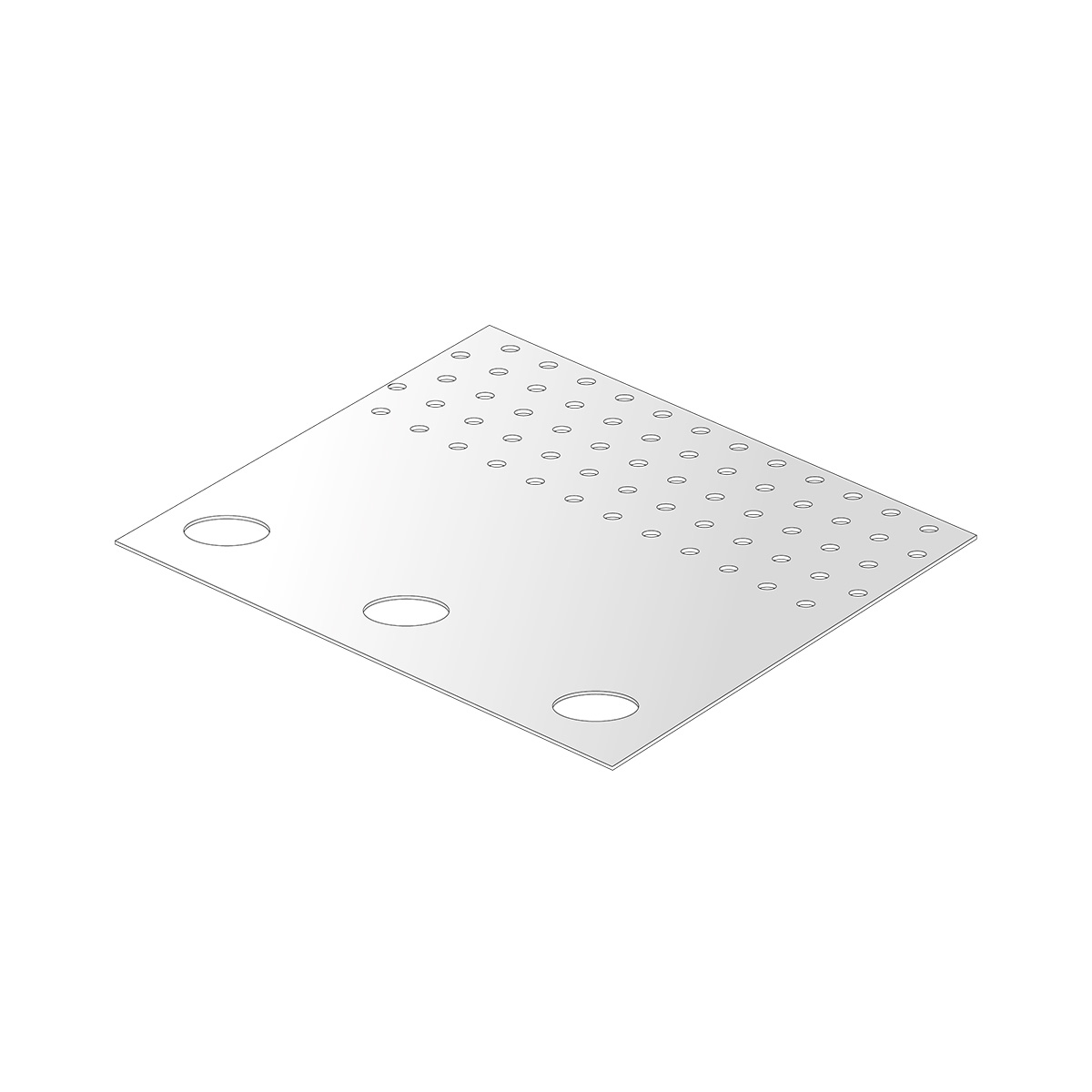 EFG PTA Piastra liscia forata a taglio legno/cls, spessore 3,0mm, zincata