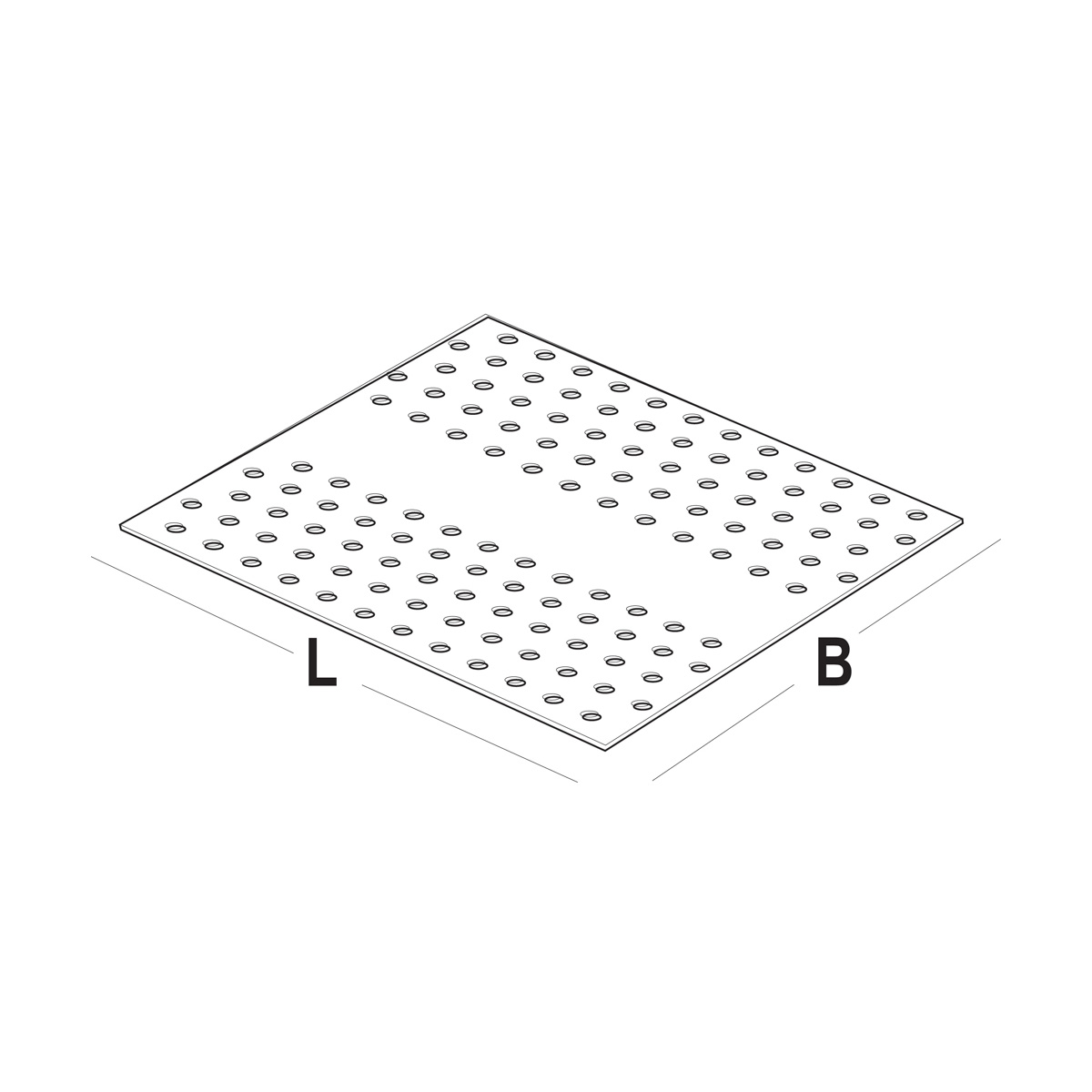 EFG PLL Piastra liscia forata a taglio legno/legno, spessore 3,0mm, zincata